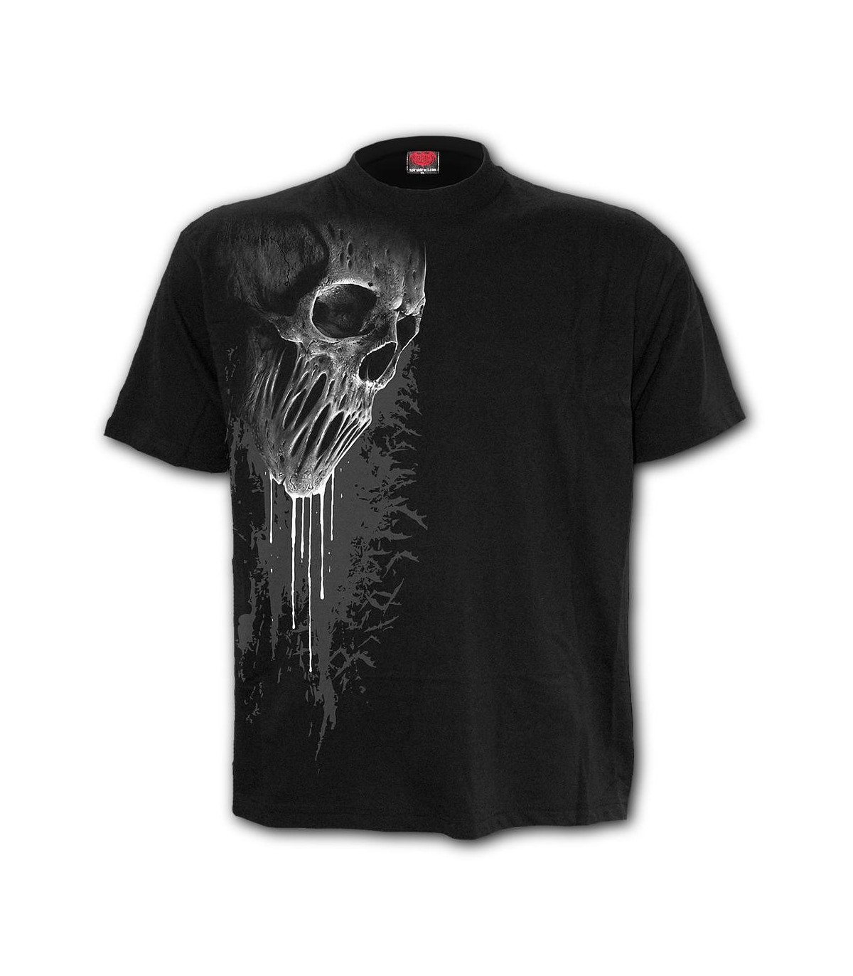 Dank je Glad Maori Black gothic t-shirt with skull design - BAT CURSE