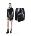 Women's Punk Shining Irregular PU Short Butt-hugging Skirts