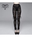 Women's Goth Sheer Floral Lace Leggings