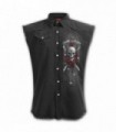 DOTD BIKERS - Camisa de trabajo sin mangas piedra lavado negro (uni)